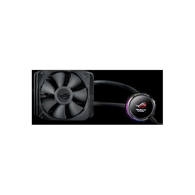 ASUS ROG RYUO 240 Sistema di Raffreddamento per CPU All-In-One Liquid, Display OLED, Aura Sync RGB, 2 Ventole di Raffreddamento da 120 mm, Nero