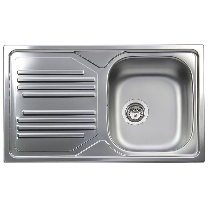 Smeg LYP861S Lavello da Incasso Standard Estetica Universale 1 Vasca + Gocciolatoio Sinistro 86 cm Acciao Inox