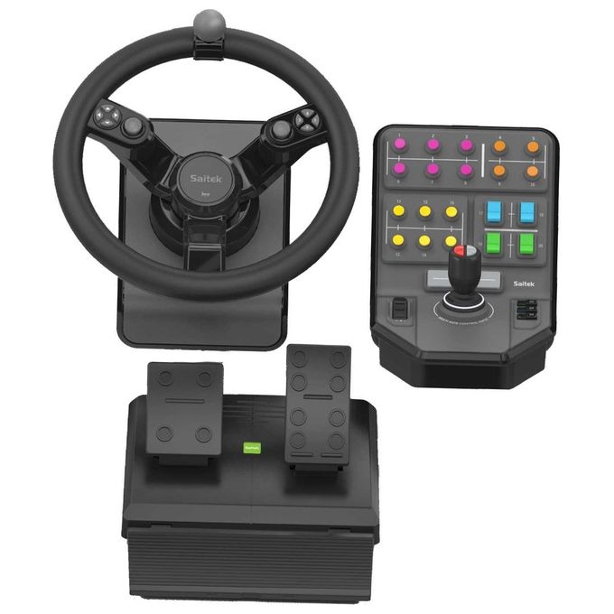 Logitech G Farming Kit di Simulazione Macchine Pesanti Volante Programmabile con Rotazione a 900 Gradi