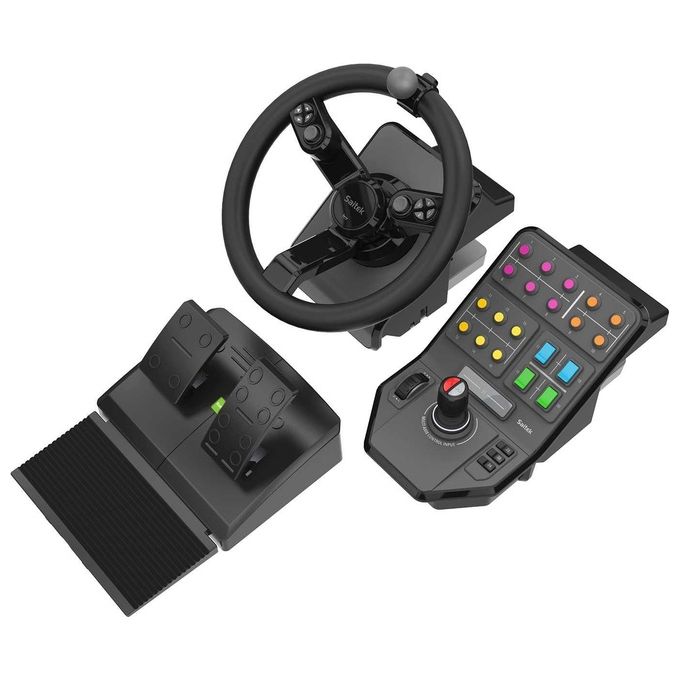 Logitech G Farming Kit di Simulazione Macchine Pesanti Volante Programmabile con Rotazione a 900 Gradi