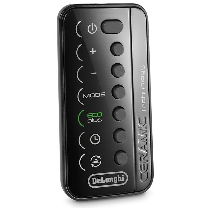 De’Longhi DCH7993ERBC – Termoventilatore ceramico da tavolo, potenza 2400 W, funzione oscillante, termostato regolabile, 3 livelli di riscaldamento, protezione anti-surriscaldamento, colore Nero