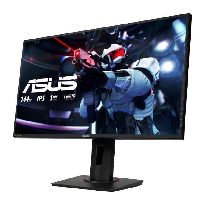 [ComeNuovo] ASUS VG279Q 27   FHD (1920 x 1080) Gaming Monitor per PC, IPS, 144 Hz, 1 ms MPRT, DP, HDMI, DVI, FreeSync, Filtro Luce Blu, Flicker Free, Certificazione TUV, Nero
