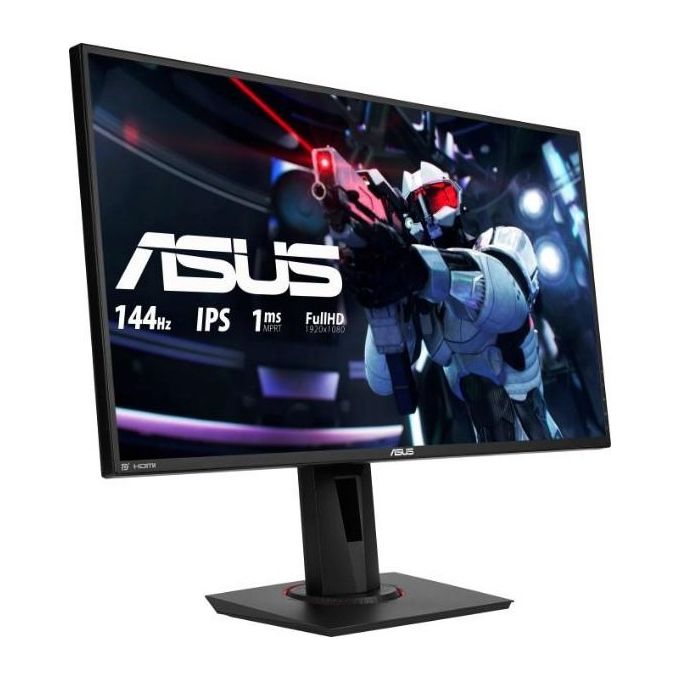 [ComeNuovo] ASUS VG279Q 27   FHD (1920 x 1080) Gaming Monitor per PC, IPS, 144 Hz, 1 ms MPRT, DP, HDMI, DVI, FreeSync, Filtro Luce Blu, Flicker Free, Certificazione TUV, Nero