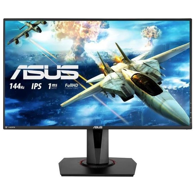 [ComeNuovo] ASUS VG279Q 27   FHD (1920 x 1080) Gaming Monitor per PC, IPS, 144 Hz, 1 ms MPRT, DP, HDMI, DVI, FreeSync, Filtro Luce Blu, Flicker Free, Certificazione TUV, Nero