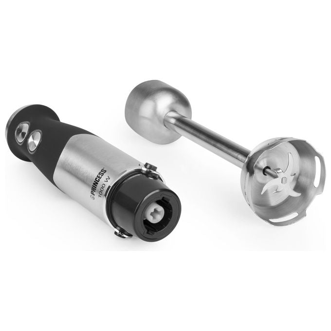 Princess 221221 Set frullatore a immersione XL con controllo della velocita' 1000 W acciaio inox finitura in gomma nero