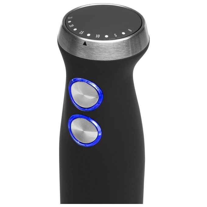 Princess 221221 Set frullatore a immersione XL con controllo della velocita' 1000 W acciaio inox finitura in gomma nero