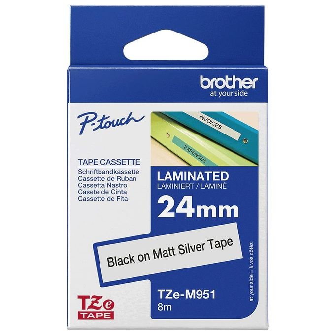Brother Nastro 24mm Metallizato Opaco nero