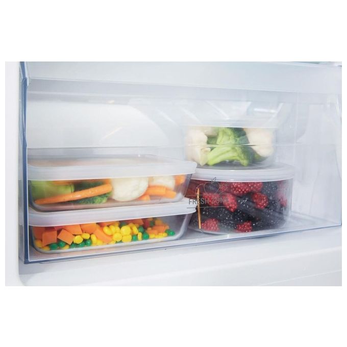 Hotpoint BCB 7030 D S2 Frigorifero Combinato Capacita' 273 Litri Classe energetica E LowFrost Active Fresh Guarnizione Antimu'uffa Ventilazione Air Technology 177 cm Bianco