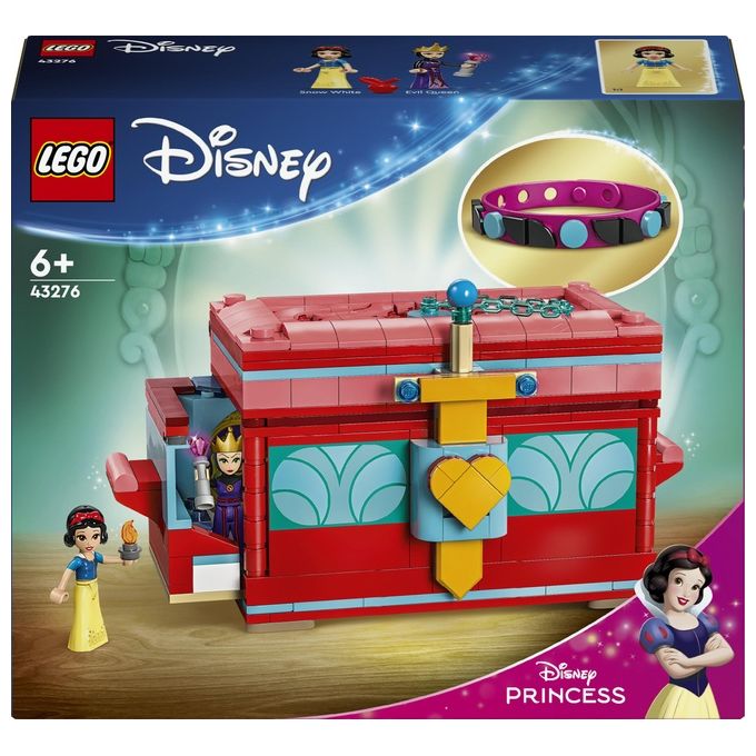 LEGO Disney Portagioie di Biancaneve Giocattolo Principesse da Costruire Giochi per Bambine e Bambini da 6 Anni con Mini Bamboline Accessori e un Braccialetto Personalizzabile Idea Regalo 43276
