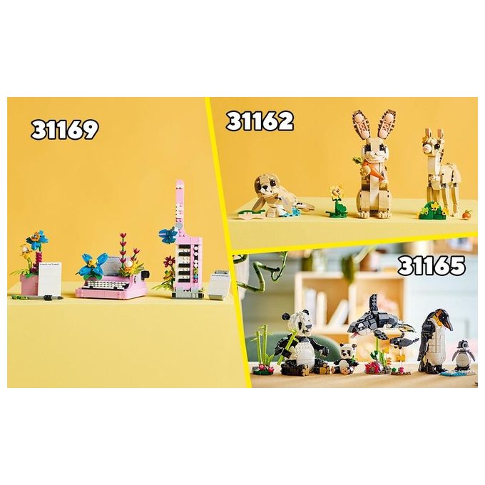 LEGO Creator 3 in 1 Gatto Giocoso Giocattolo - Si Trasforma in Piccione o in Cane - Animali da Costruire per Bambine Bambini Ragazze e Ragazzi da 8 Anni - Idea Regalo di Compleanno Creativa - 31163