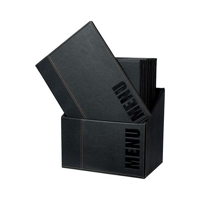 20 Portamenu A4 Nero Trendy