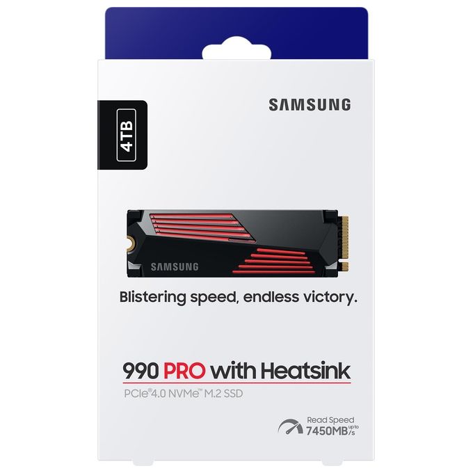 Samsung 990 PRO NVMe 4Tb con Dissipatore di Calore SSD Interno