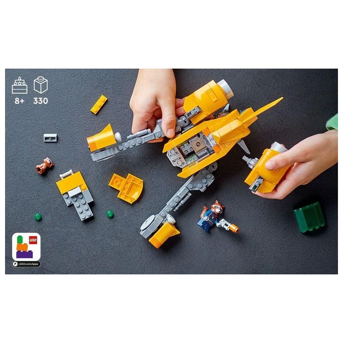 LEGO Marvel 76254 – L’Astronave di Baby Rocket, Set da Costruzione 330 Pezzi con Minifigure di Rocket e Baby Rocket, Eta' 8+