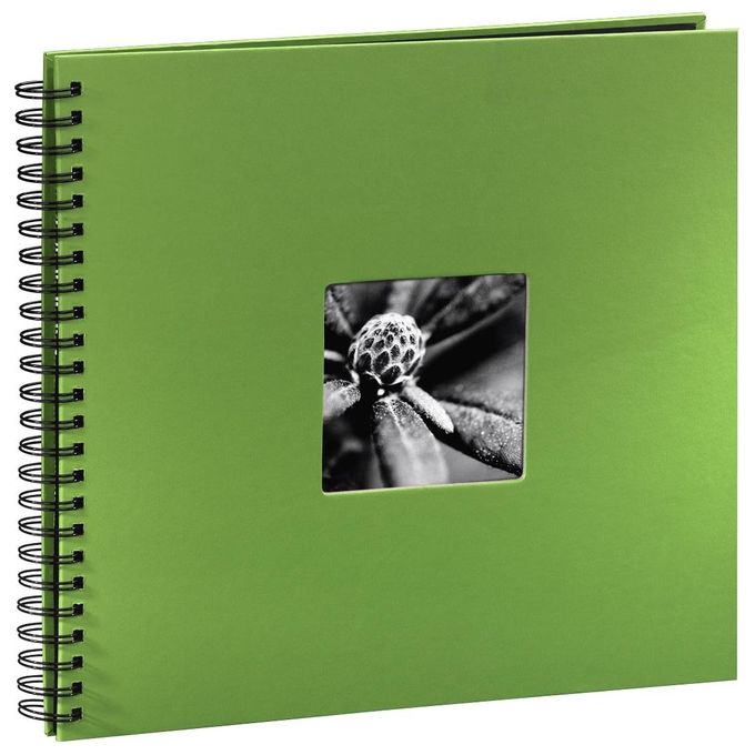Hama Fine Art Album Fotografico e Portalistino a Spirale Verde 36x32cm 50 Pagine Nere