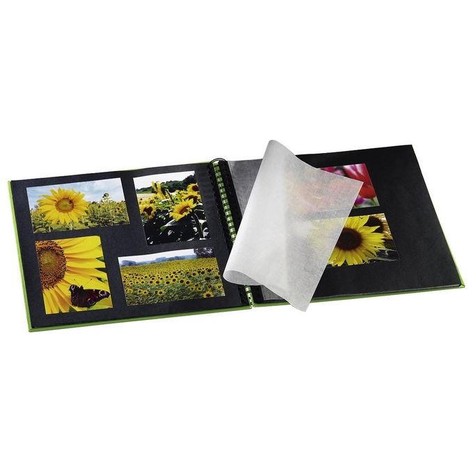 Hama Fine Art Album Fotografico e Portalistino a Spirale Verde 36x32cm 50 Pagine Nere