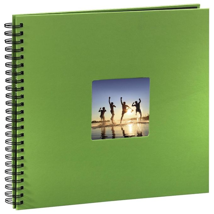Hama Fine Art Album Fotografico e Portalistino a Spirale Verde 36x32cm 50 Pagine Nere