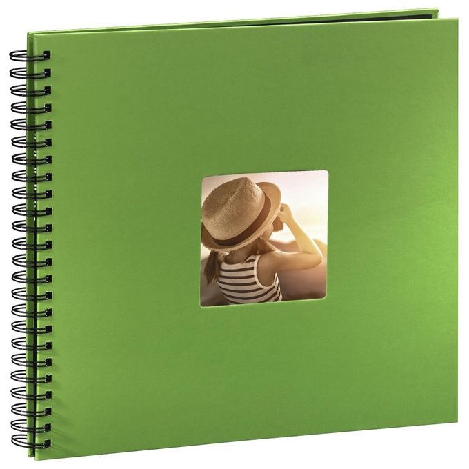 Hama Fine Art Album Fotografico e Portalistino a Spirale Verde 36x32cm 50 Pagine Nere