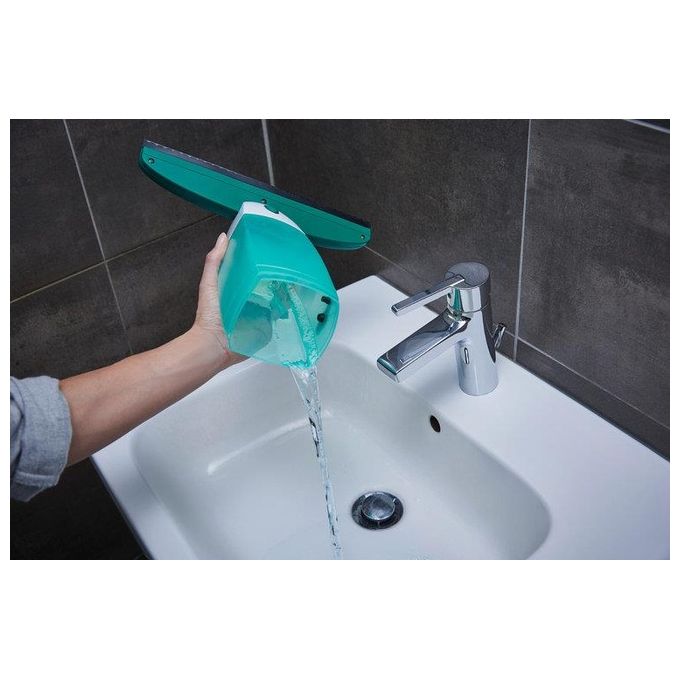 Leifheit Dry and Clean Set Lavavetri Elettrico con Manico e Washer Finestre