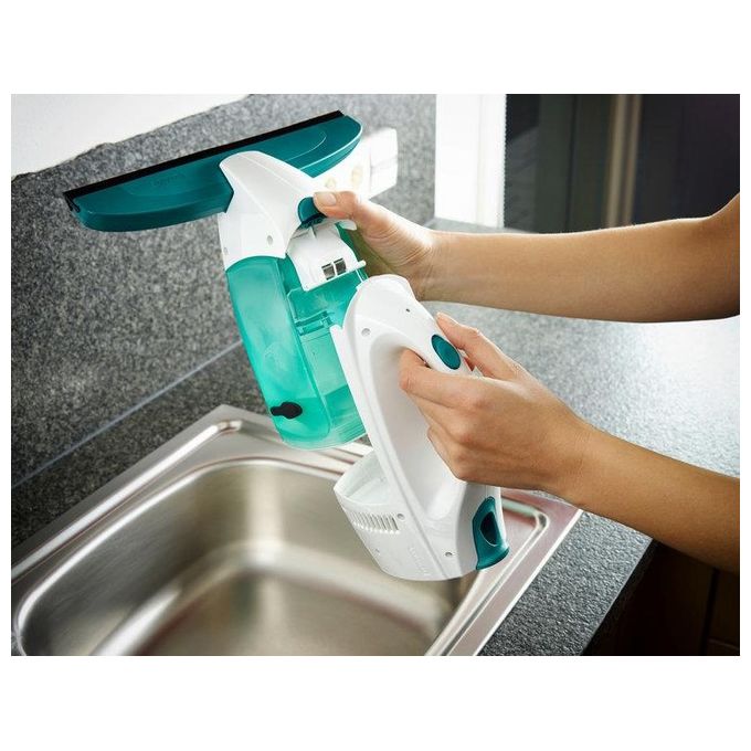 Leifheit Dry and Clean Set Lavavetri Elettrico con Manico e Washer Finestre