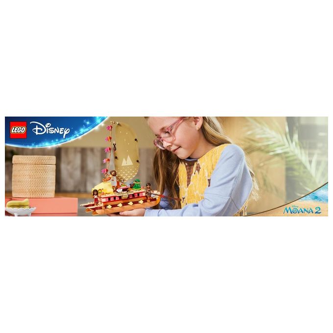 Lego Set 43270 La Canoa di Vaiana Disney Moana Avventura Creativa Gioco di Costruzione per Bambini e Collezionisti