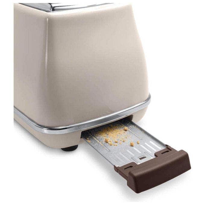 DeLonghi CTOV2103.BG Tostapane a 2 Scomparti Potenza 900 W Vintage Crema