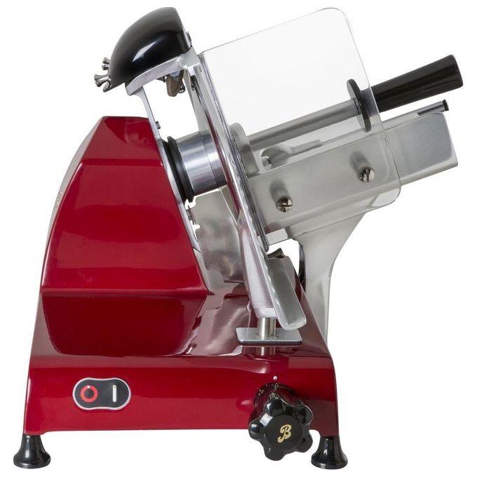 Berkel Red Line RL 250 – Affettatrice 250 mm, potenza 190 W, spessore regolabile 0–14 mm, lama in acciaio cromato, struttura in alluminio pressofuso, sistema di sicurezza Berkel, design iconico, colore Rosso