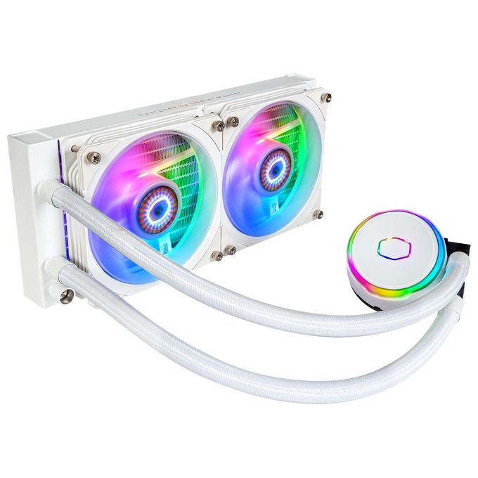 Cooler Master MLY-D24M-A23PZ-RW Dissipatore MasterLiquid Pl240 Flux White Edition Argb Liquid Cooler Dissipatore