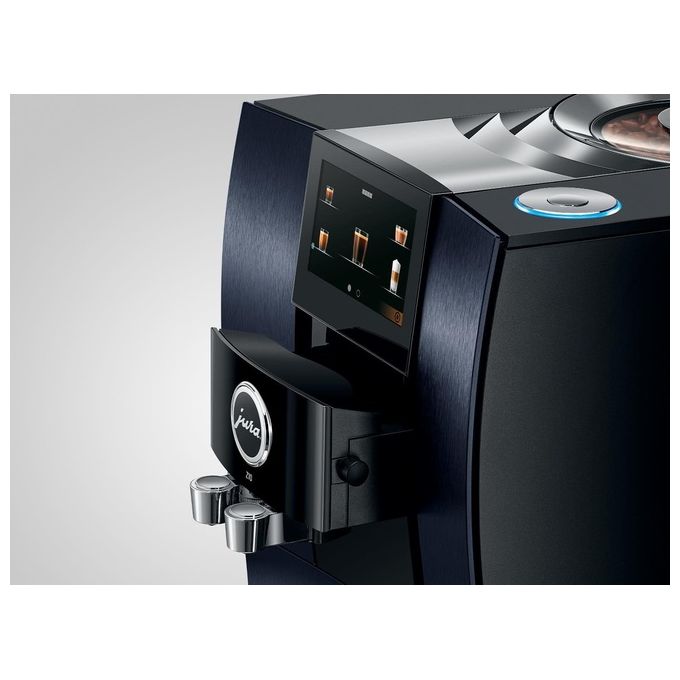JURA Z10 Aluminium Midnight Blue - Macchina da caffe' automatica, 2,4 L, 15 bar, 1450 W, 32 specialita', macinacaffe' P.R.G., Cold Extraction Process, display touch da 4,3'', Midnight Blue