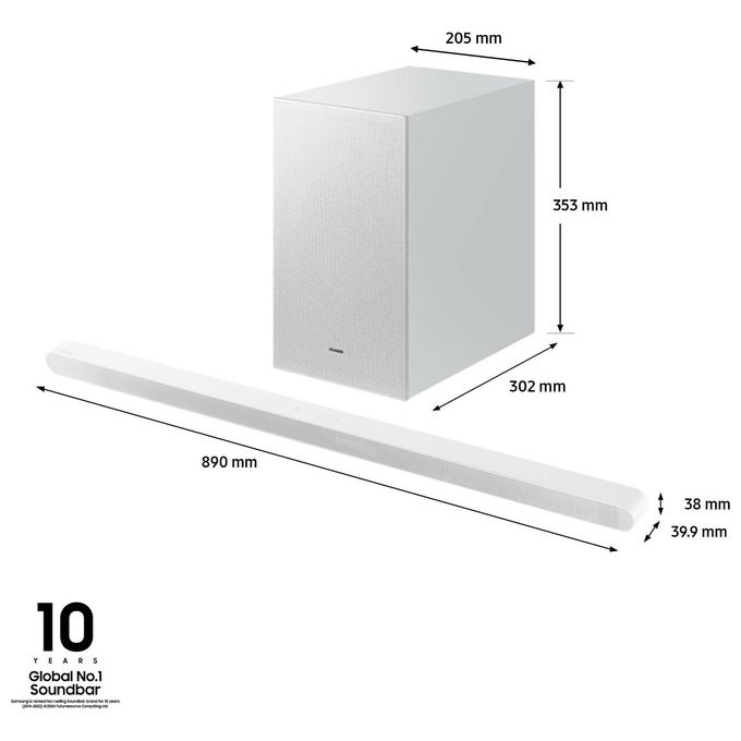 [ComeNuovo] Samsung Soundbar HW-S701D 3.1Ch Ultra Slim Design Wireless Dolby Atmos Q-Symphony White