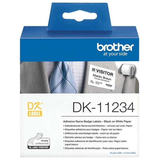Brother DK-11234 Etichetta per Stampante Bianco Autoadesiva