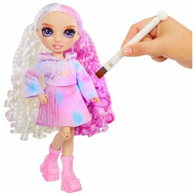 MGA Entertainment Bambola Rainbow High WaterColor e Create Dolls- Purple Eyes