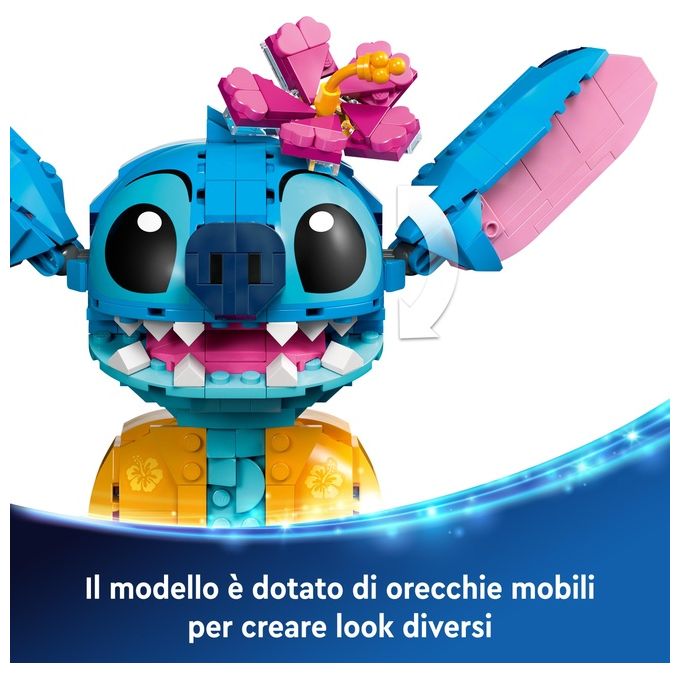 LEGO Disney 43249 Stitch, Gioco per Bambini 9+, Personaggio da Costruire con Parti Mobili, Idea Regalo Divertente dal Film