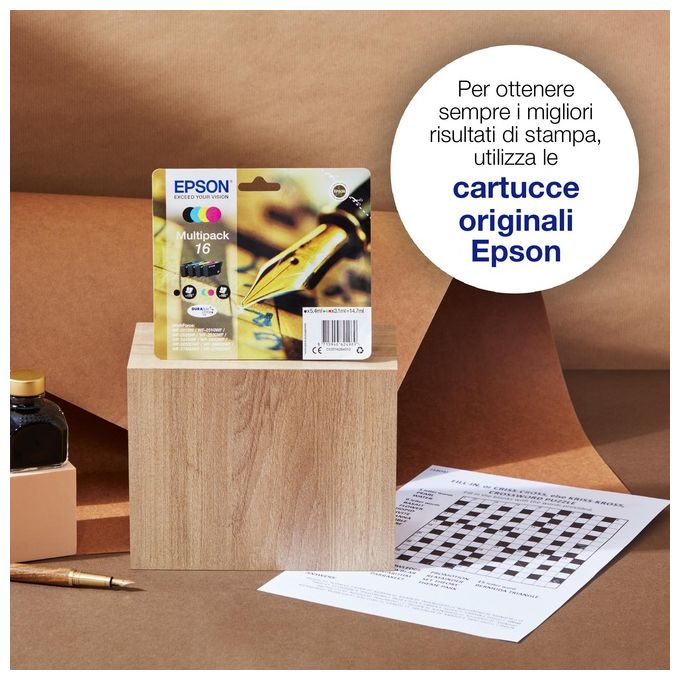 Epson 16XL 6.5 ml misura XL giallo originale blister cartuccia dinchiostro per WorkForce WF-2010, 2510, 2520, 2530, 2540, 2630, 2650, 2660, 2750, 2760