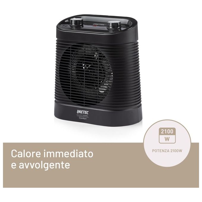 Imetec Silent Power Comfort Interno Nero 2100W Riscaldatore Ambiente