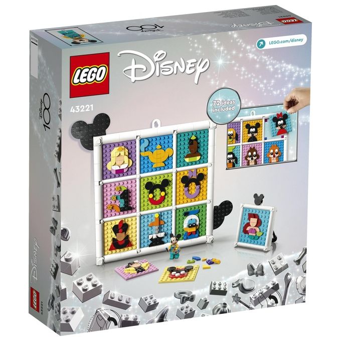 LEGO Disney 43221 100 Anni di Icone Disney, Set Arti e Mestieri con Personaggi, 72 Mosaici da Creare e Minifigure di Topolino