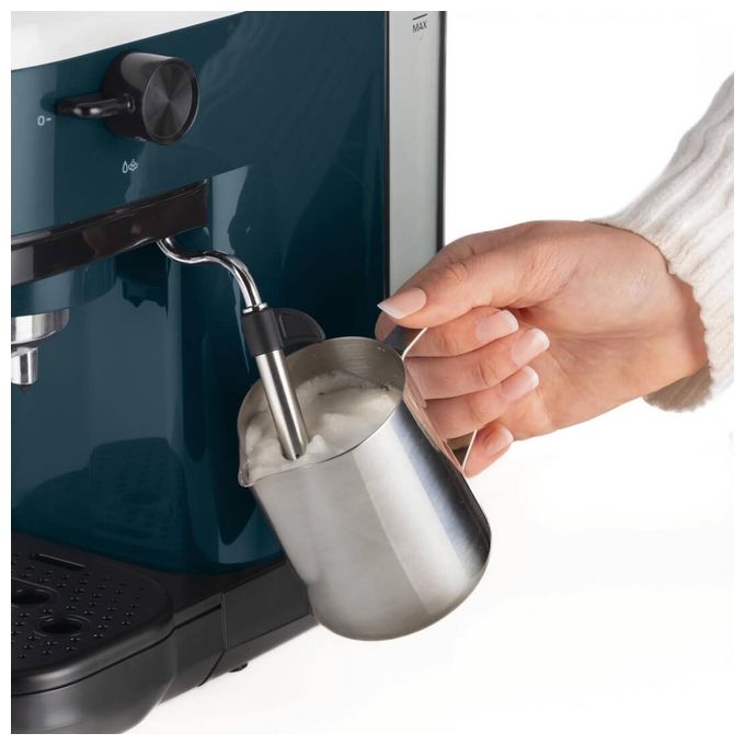 [ComeNuovo] Ariete 1399-11 Macchina Caffe' Cialde e Caffé Macinato in Polvere Espresso Manuale con Erogatore di Vapore 2 Tazze colore Snow White