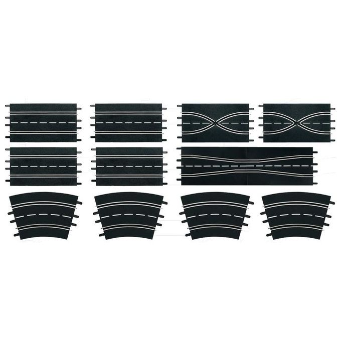 Carrera Slot - Accessorio Digital 1:24   1:32   Evolution - Extension Set - 4 Straights. 2 Lane Change Sections 2 Chicanes. 4 Curves 2 30o