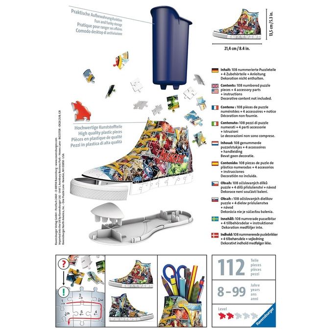 Ravensburger 3D Puzzle Sneaker Avengers 108 Pezzi
