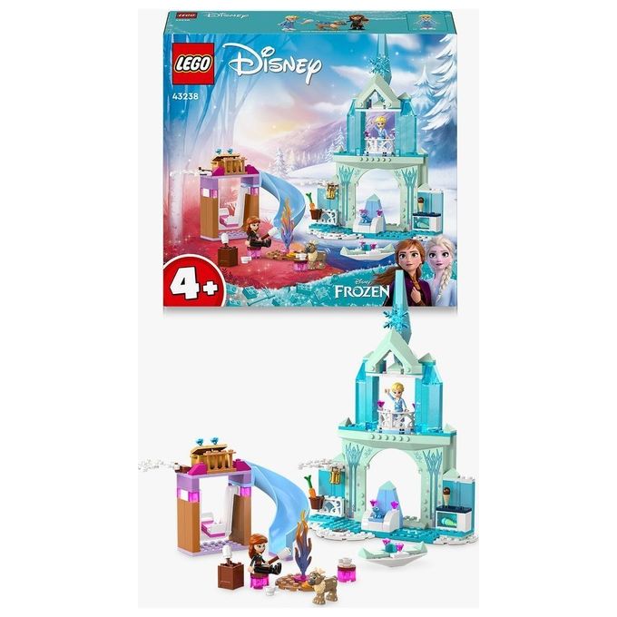 LEGO Disney Princess 43238 Castello di Ghiaccio di Elsa di Frozen, Palazzo Giocattolo delle Principesse, Giochi per Bambini 4+