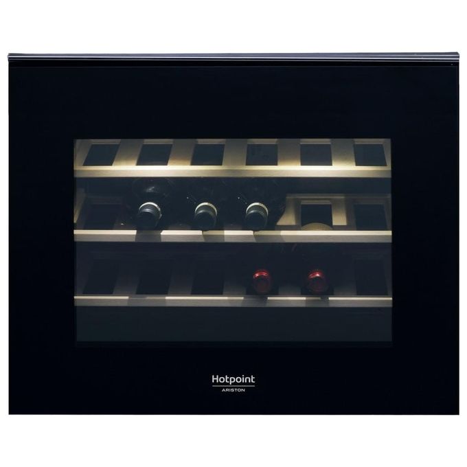 Hotpoint HA WC512 Cantinetta Vino 24 Bottiglie Nero Classe energetica G 3 Ripiani in rovere 45 cm Inox