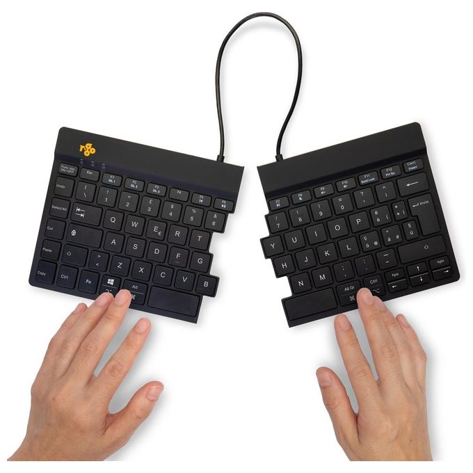 R-Go Tools Tastiera Ergonomica Split It Nero