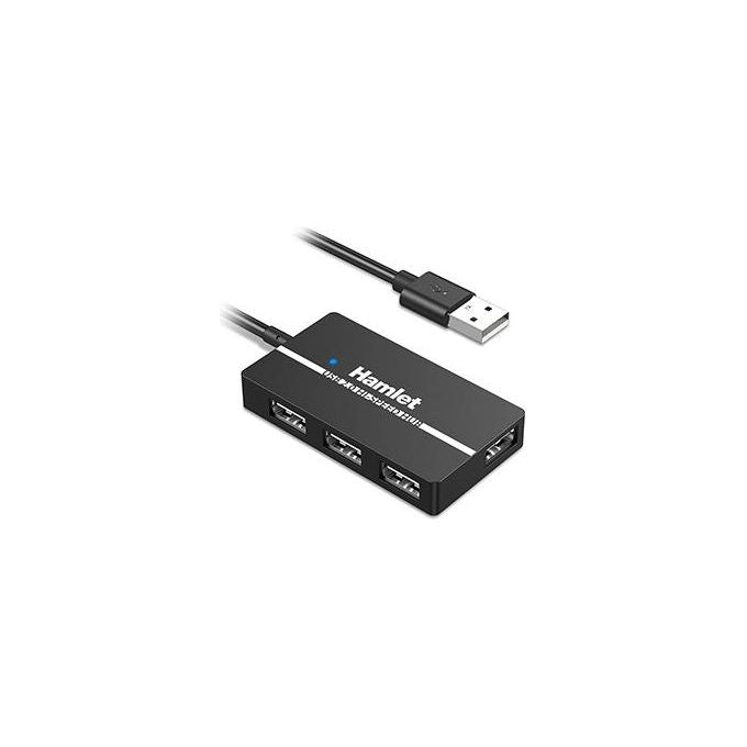 Hamlet XHUB-04U2 Hub Usb 2.0 Slim a 4 Porte Autoalimentato