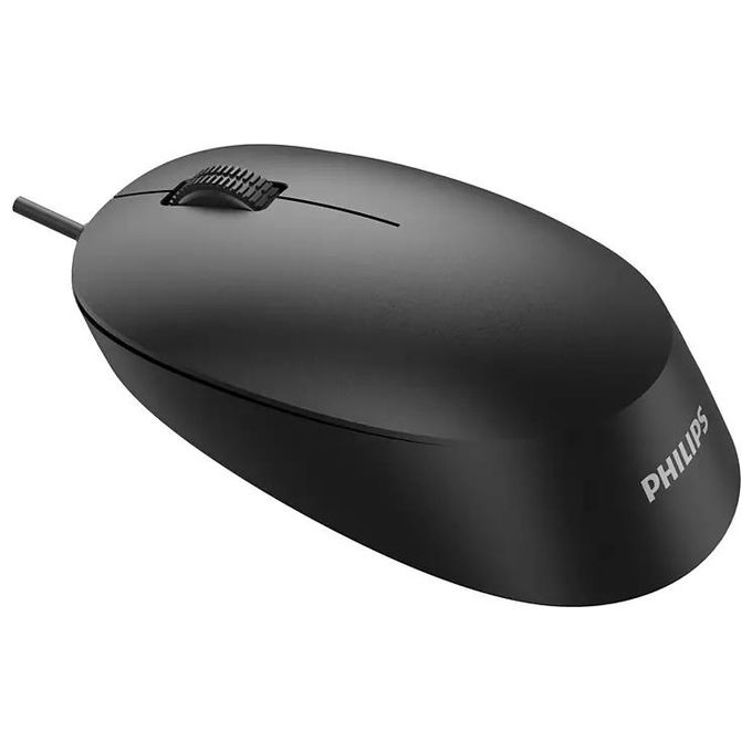 Philips SPK7207B-00 Mouse Ottico Cablato Ambidestro USB tipo A 1200 DPI 3 Tasti Plug and Play colore Nero