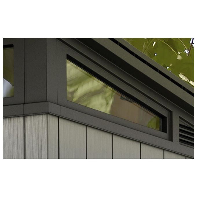 Keter 17203426 Artisan 7x7 Casetta da Giardino in Resina Duotech 4,7 m² 214x218x226 cm carico neve 200 Kg-m² colore Grigio
