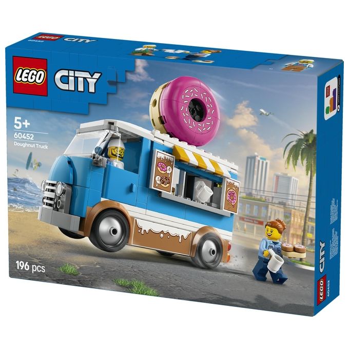 LEGO Furgone Ciambelle 60452 Gioco da Costruzione City Great Vehicles Divertimento Assembla Realistico ed Educativo per Bambini