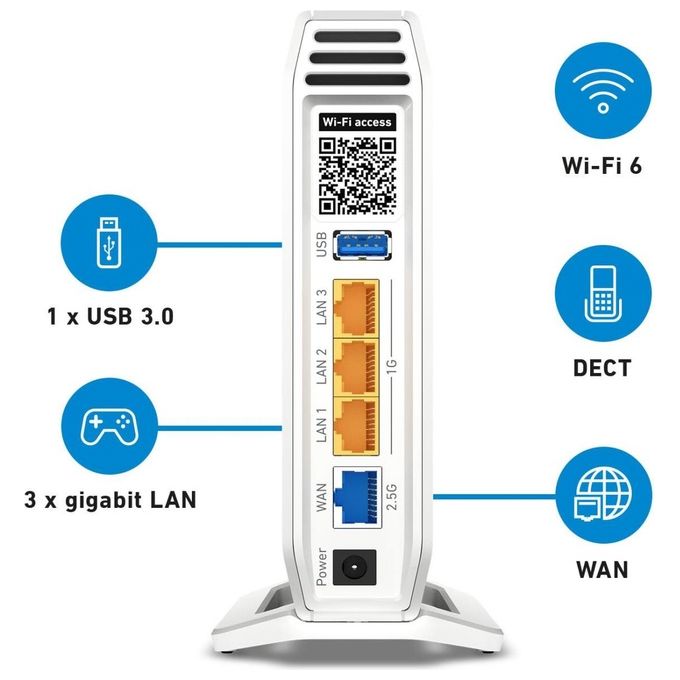 Fritz! Box 4060 WLAN Router fino a 6 Gbit Bianco