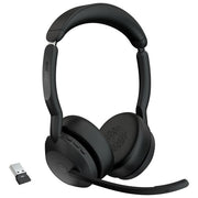 Jabra Evolve2 55 Auricolare Wireless a Padiglione per Ufficio con Bluetooth e Base di Ricarica di Colore Nero