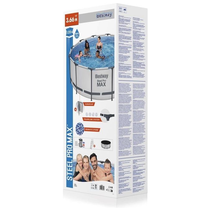 Bestway Piscina Steel Pro Max Cm. 366X122 con Pompa