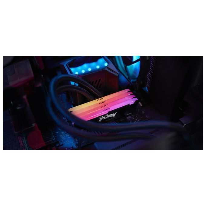 Kingston Technology FURY Beast RGB Memoria Ram 32Gb 2x16Gb DDR4 3600 MHz