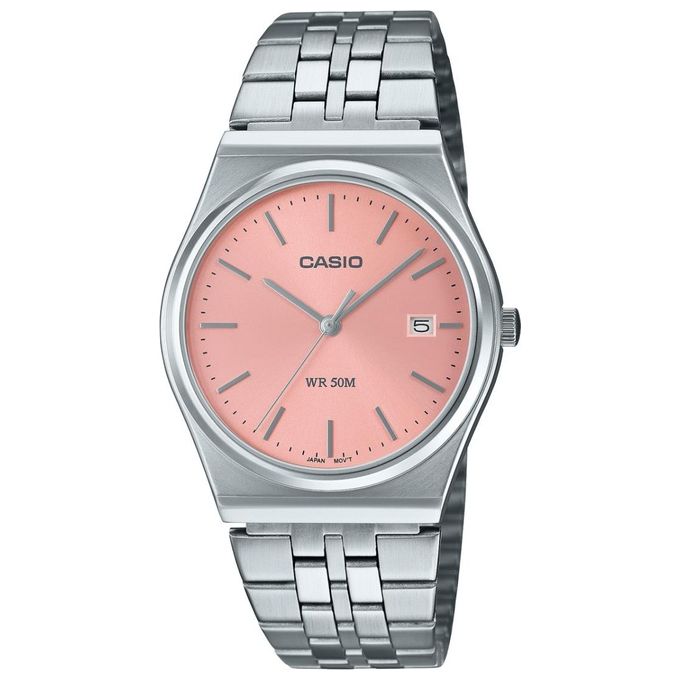 Casio Orologio Analogico-Digitale Automatico Uomo con Cinturino in Acciaio Inossidabile